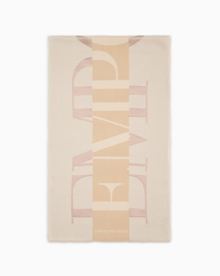 Armani Estola con maxilogotipo en tejido jacquard