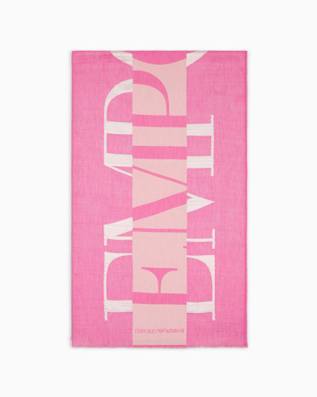 Armani Estola con maxilogotipo en tejido jacquard