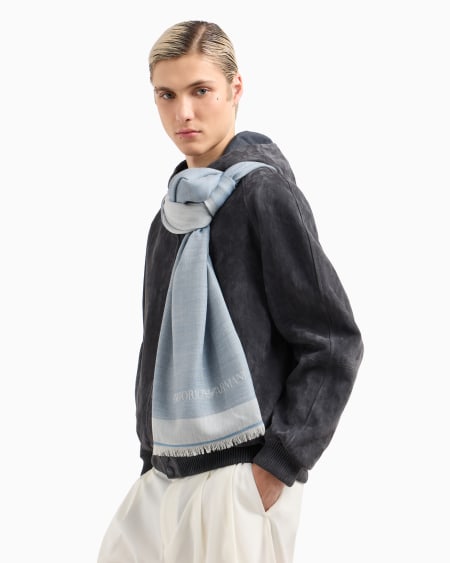 Armani Estola En Mezcla De Lana Y Seda