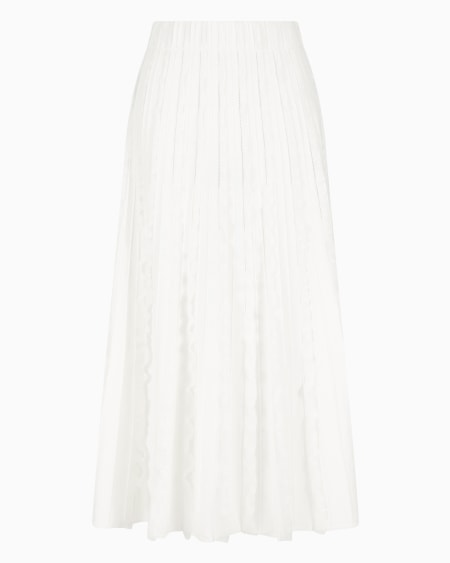 Armani Falda de punto de viscosa con volantes