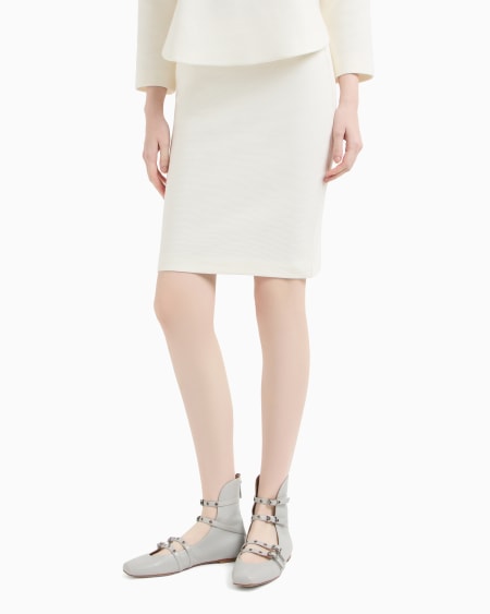 Armani Falda De Tubo De Punto Ottoman