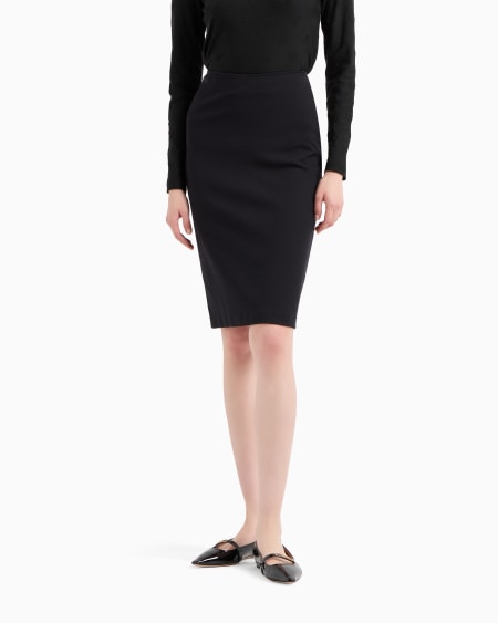 Armani Falda De Tubo De Tejido De Punto Milano