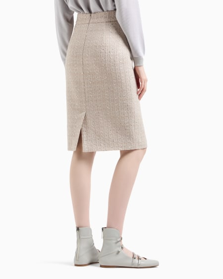 Armani Falda En Tweed De Lúrex