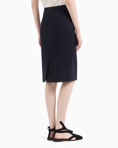 Armani Falda En Tweed De Lúrex