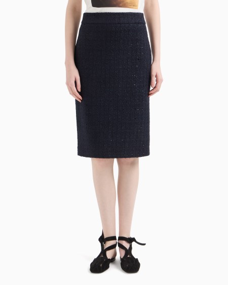 Armani Falda En Tweed De Lúrex