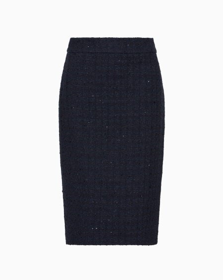 Armani Falda En Tweed De Lúrex