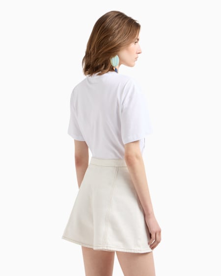 Armani Falda Pantalón De Dril De Algodón