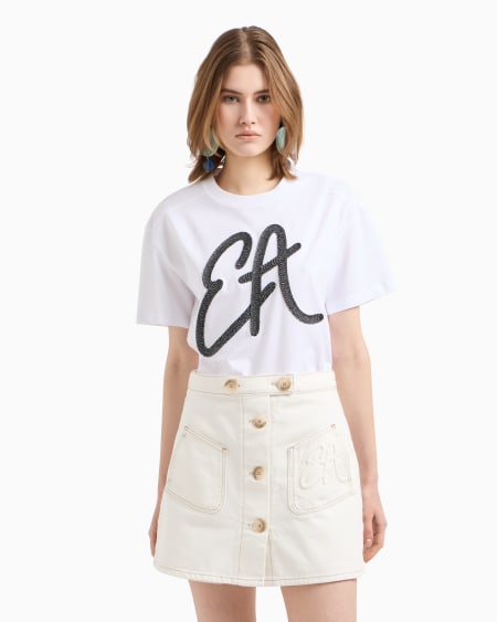 Armani Falda Pantalón De Dril De Algodón