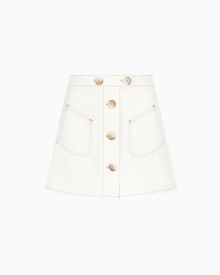 Armani Falda pantalón de dril de algodón