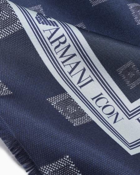 Armani Fular De Seda Con Estampado Icon