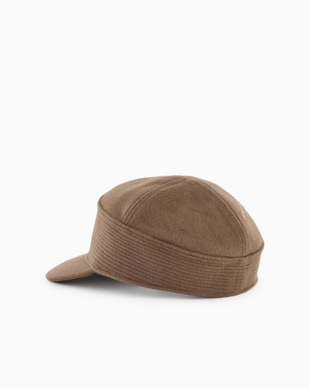 Armani Gorra En Paño De Lana Con Logotipo Bordado