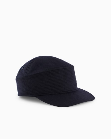 Armani Gorra en paño de lana con logotipo bordado