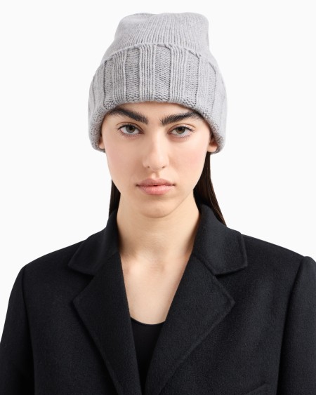 Armani Gorro De Cachemir Acanalado