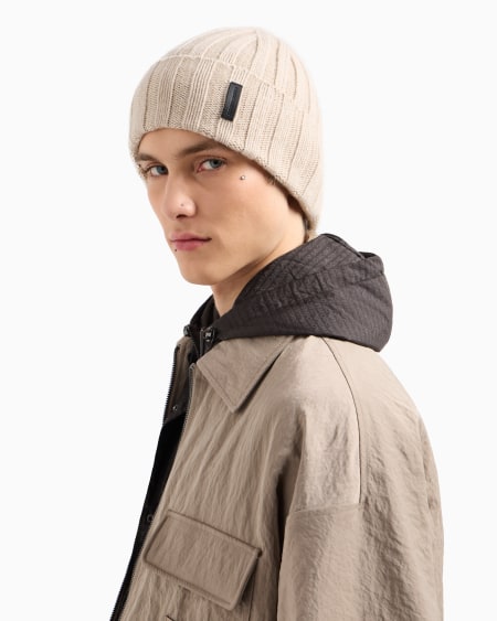 Armani Gorro De Cachemira Pura Acanalada