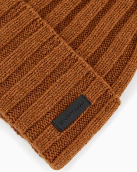 Armani Gorro De Cachemira Pura Acanalada