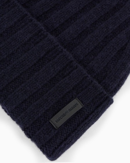 Armani Gorro De Cachemira Pura Acanalada