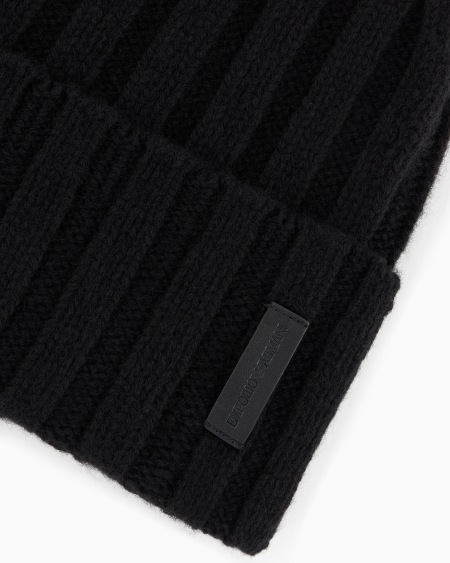 Armani Gorro De Cachemira Pura Acanalada