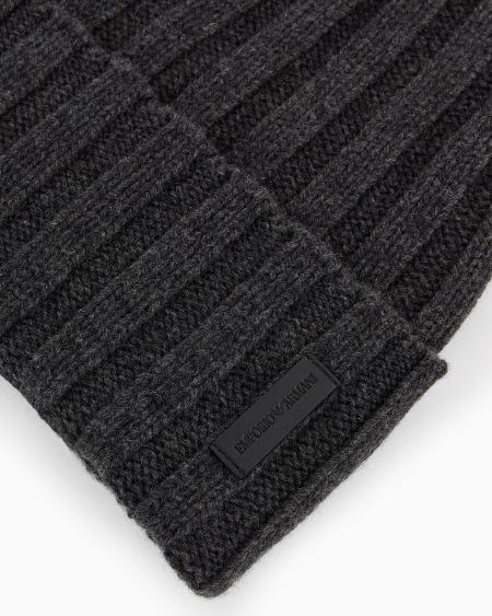 Armani Gorro De Cachemira Pura Acanalada