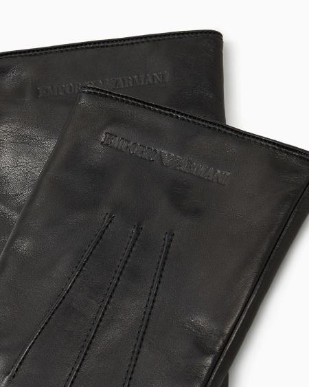 Armani Guantes De Napa De Cordero Con Baguette