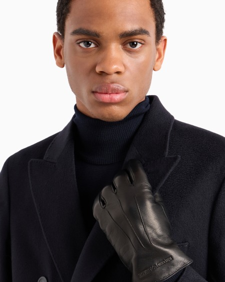 Armani Guantes De Napa De Cordero Con Baguette
