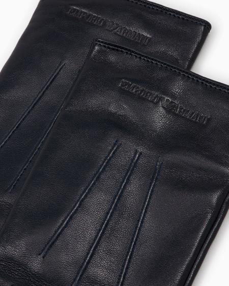 Armani Guantes De Napa De Cordero Con Baguette