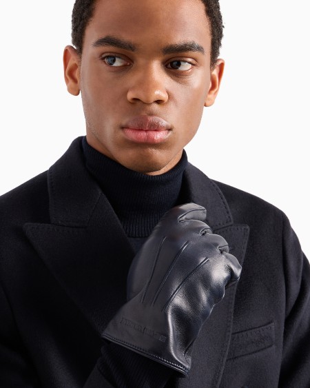 Armani Guantes De Napa De Cordero Con Baguette