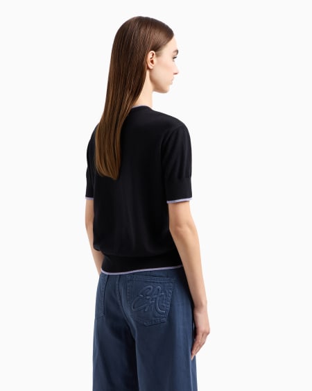 Armani Jersey Con Bordado Integral De Microáguilas