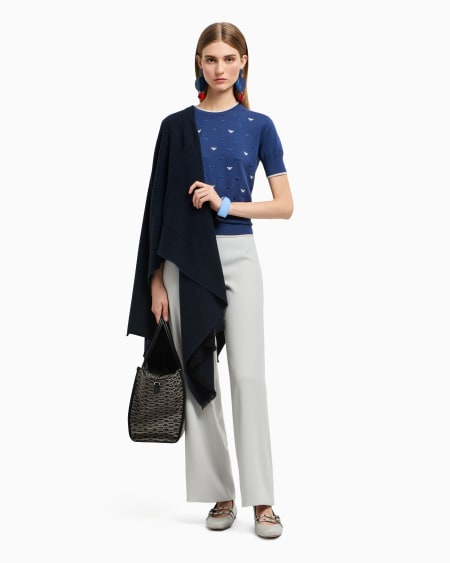 Armani Jersey Con Bordado Integral De Microáguilas