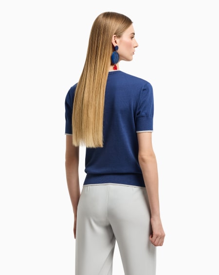 Armani Jersey Con Bordado Integral De Microáguilas