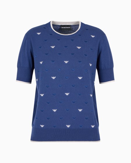 Armani Jersey Con Bordado Integral De Microáguilas