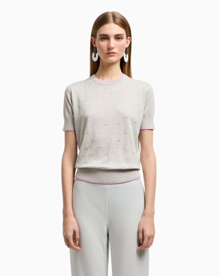 Armani Jersey Con Bordado Integral De Microáguilas