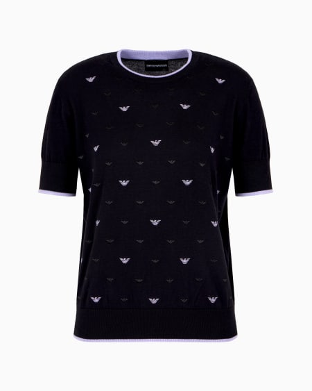 Armani Jersey Con Bordado Integral De Microáguilas