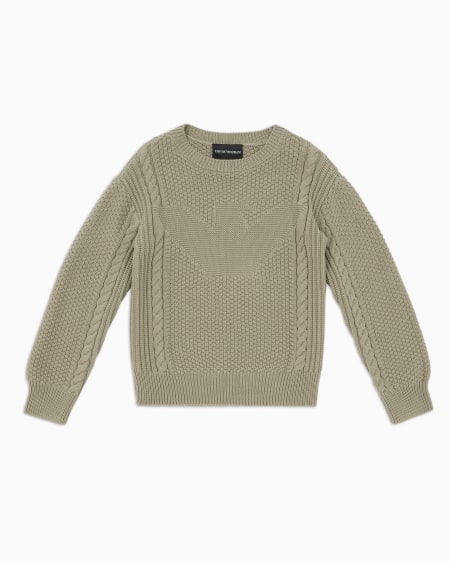 Armani Jersey con logotipo de águila en intarsia