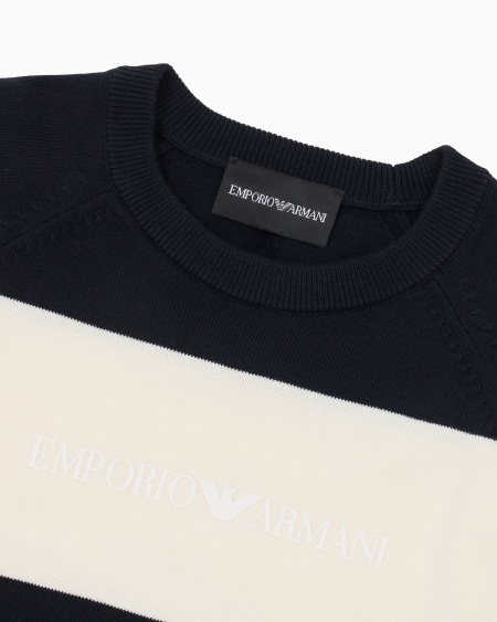 Armani Jersey Con Logotipo Emporio Armani Bordado