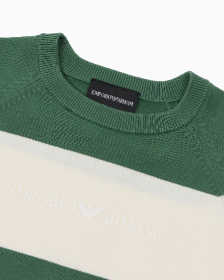 Armani Jersey Con Logotipo Emporio Armani Bordado