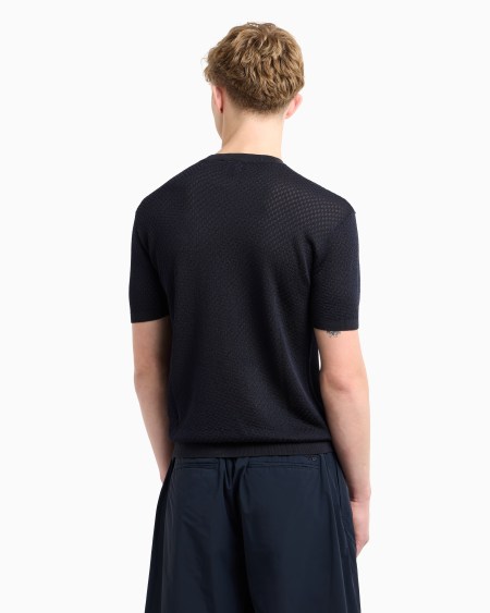 Armani Jersey Con Microfantasía En Tejido Jacquard