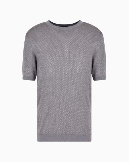 Armani Jersey Con Microfantasía En Tejido Jacquard