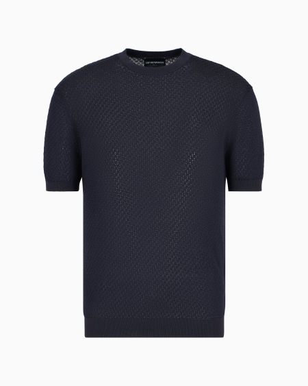 Armani Jersey Con Microfantasía En Tejido Jacquard