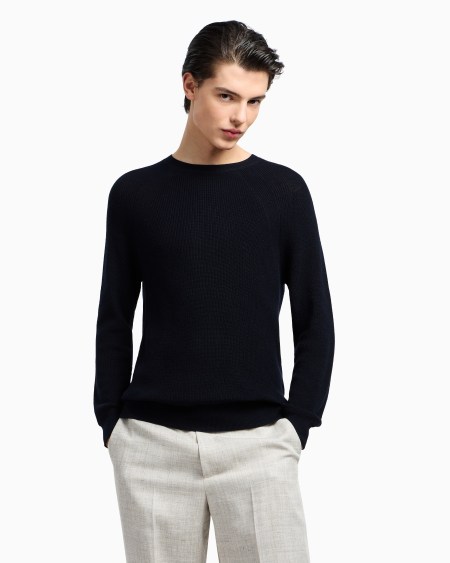 Armani Jersey Con Trama De Medio Punto Inglés