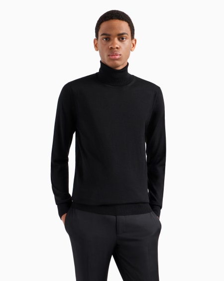 Armani Jersey De Cuello Alto De Pura Lana Virgen