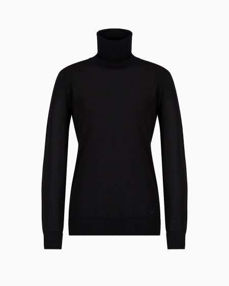 Armani Jersey de cuello alto de pura lana virgen