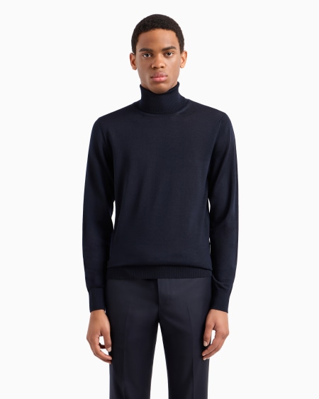 Armani Jersey De Cuello Alto De Pura Lana Virgen