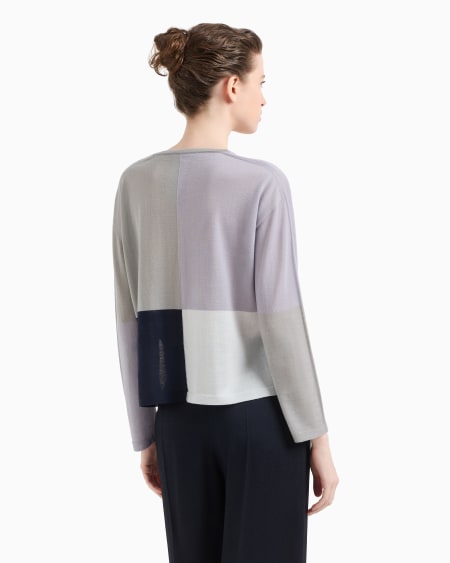 Armani Jersey De Lana Con Intarsia Icon