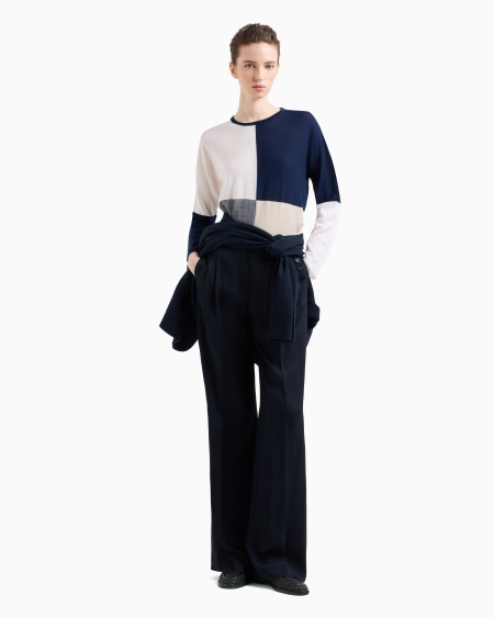 Armani Jersey De Lana Con Intarsia Icon