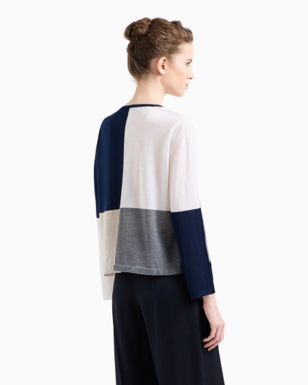 Armani Jersey De Lana Con Intarsia Icon