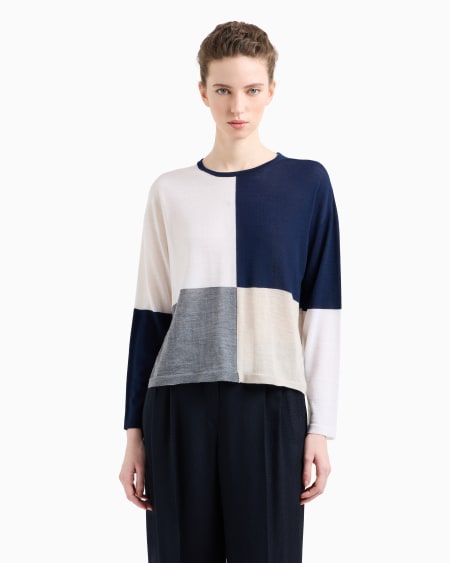 Armani Jersey De Lana Con Intarsia Icon