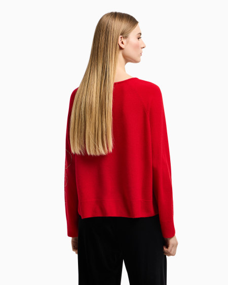 Armani Jersey De Lana Virgen Con Bordado