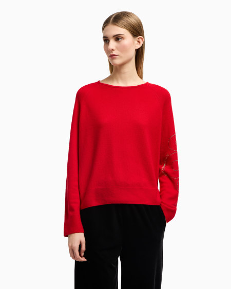 Armani Jersey De Lana Virgen Con Bordado