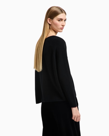 Armani Jersey De Lana Virgen Con Bordado