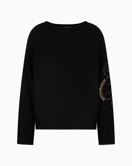 Armani Jersey de lana virgen con bordado